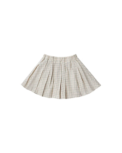 Rylee + Cru Cropped Pleated Skirt | Laurel Plaid