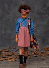 Tocoto Vintage Gingham Skirt with Suspenders