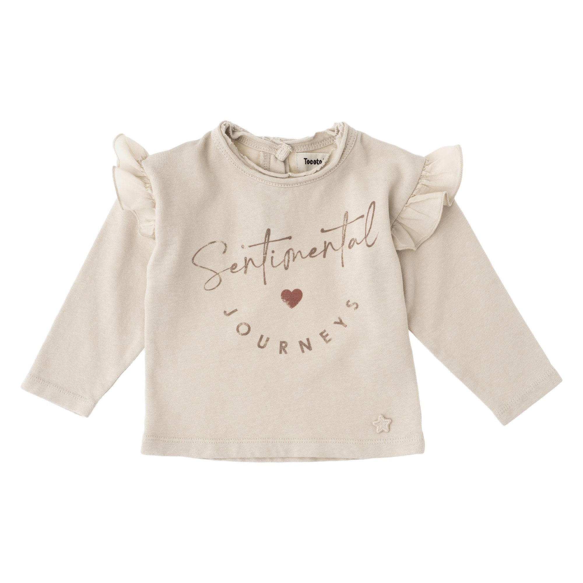 Tocoto Vintage Sentimental Journeys Tee with Ruffles BABY