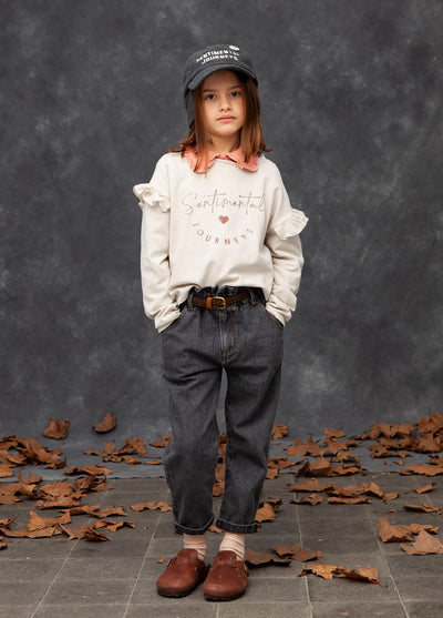 Tocoto Vintage Sentimental Journeys Tee with Ruffles
