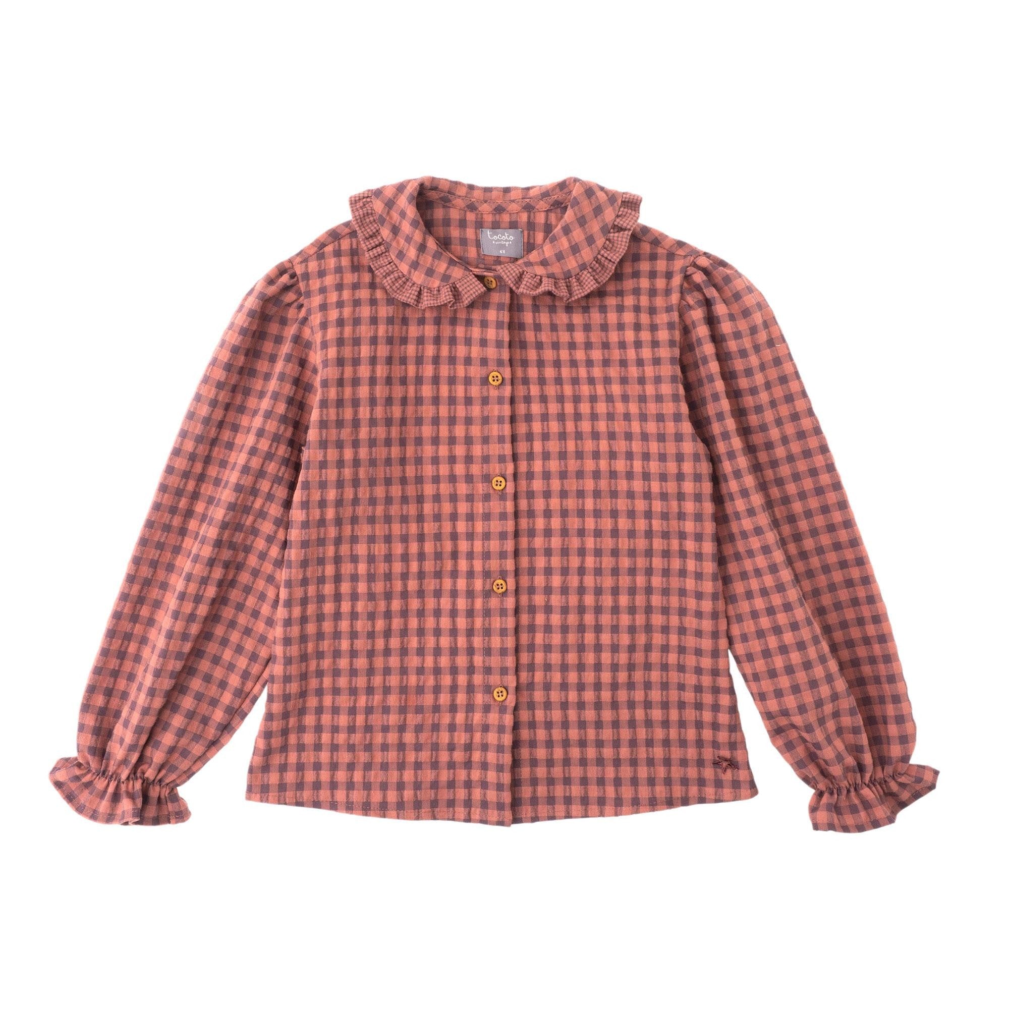 Tocoto Vintage Gingham Blouse