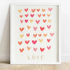 Love Heart Print A4
