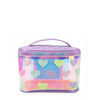 Heart-Patched Clear Glazed Glam Bag