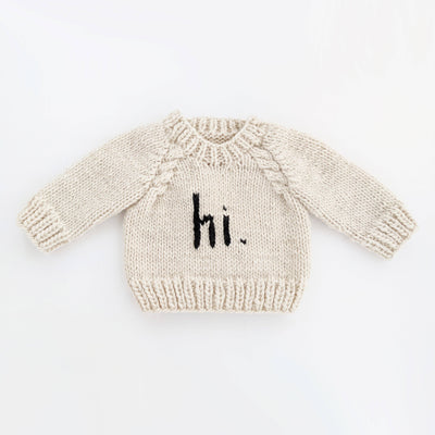 hi. Crew Neck Sweater | Natural