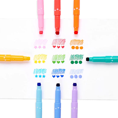 OOLY Confetti Stamp Double-Ended Markers