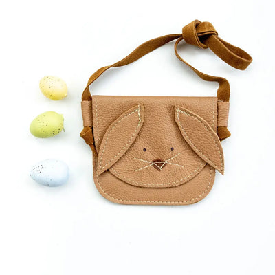 Bunny Critter Leather Purse | Oat