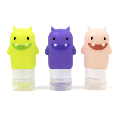 Yumbox Funny Monsters Silicone Condiment Squeeze Bottles (Set of 3)