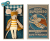 Maileg Superhero Little Brother Mouse in Box