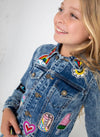 Lola and the Boys All About the Patch Crop Denim Jacket