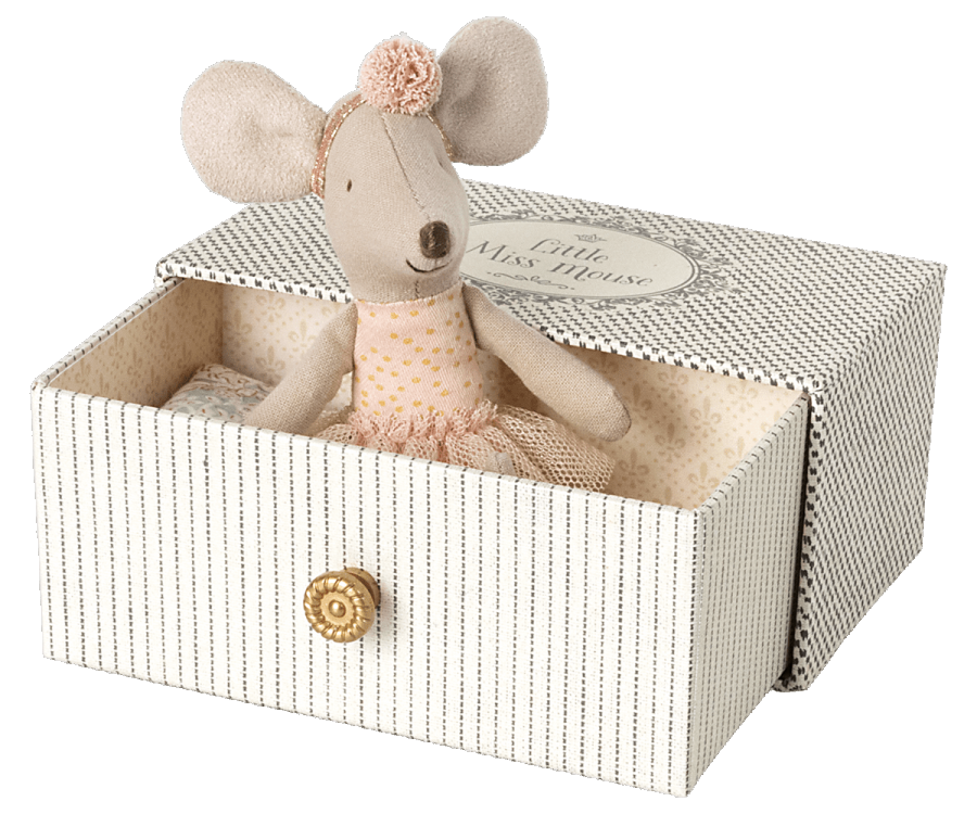 Maileg Little Sister Dance Mouse with Daybed
