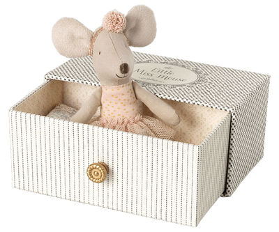Maileg Little Sister Dance Mouse with Daybed
