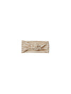 Quincy Mae Ribbed Knotted Headband | Latte Stripe
